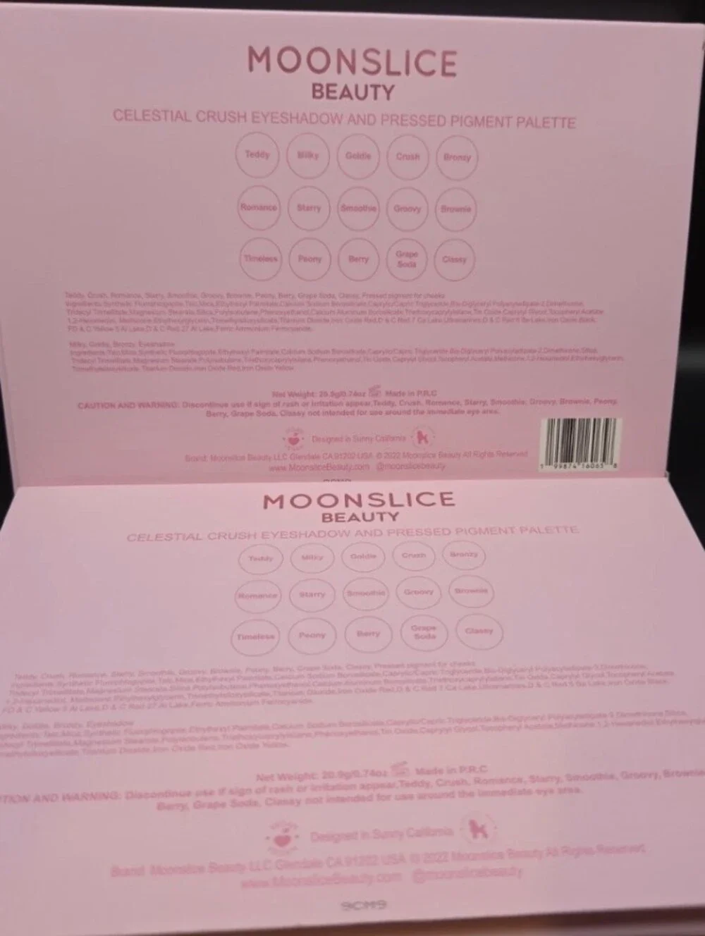 NIB Moonslice Beauty Celestial Crush Eyeshadow & Pressed Pigment Palette